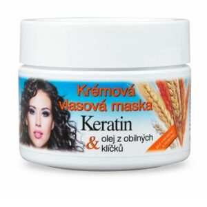 Bione Cosmetics - Krémová vlasová maska Keratin + Olej z obilných klíčkov 260ml