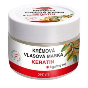 Bione Cosmetics - Krémová vlasová maska Keratin + Arganový olej 260ml